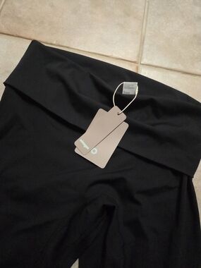 Black High-Waist Mom To Be Leggings - Large